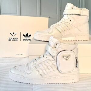 PRADA x Adidas Forum High Top Sneakers